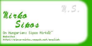 mirko sipos business card